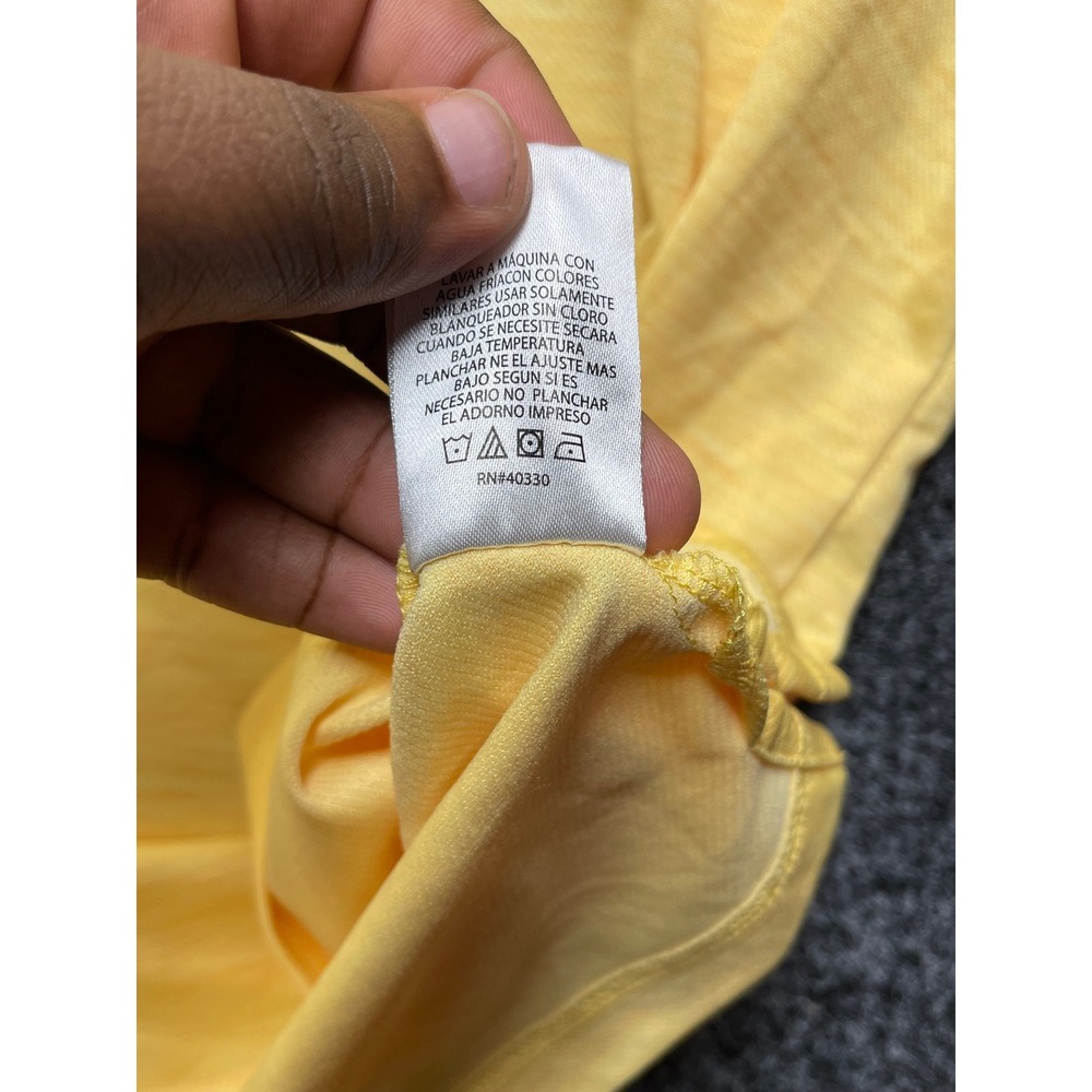 Haggar Mens XXL Yellow Heathered Short Sleeve Performance Polo Shirt RN40330 - Picture 3 of 6
